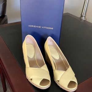 Yellow Fabric Espadrilles